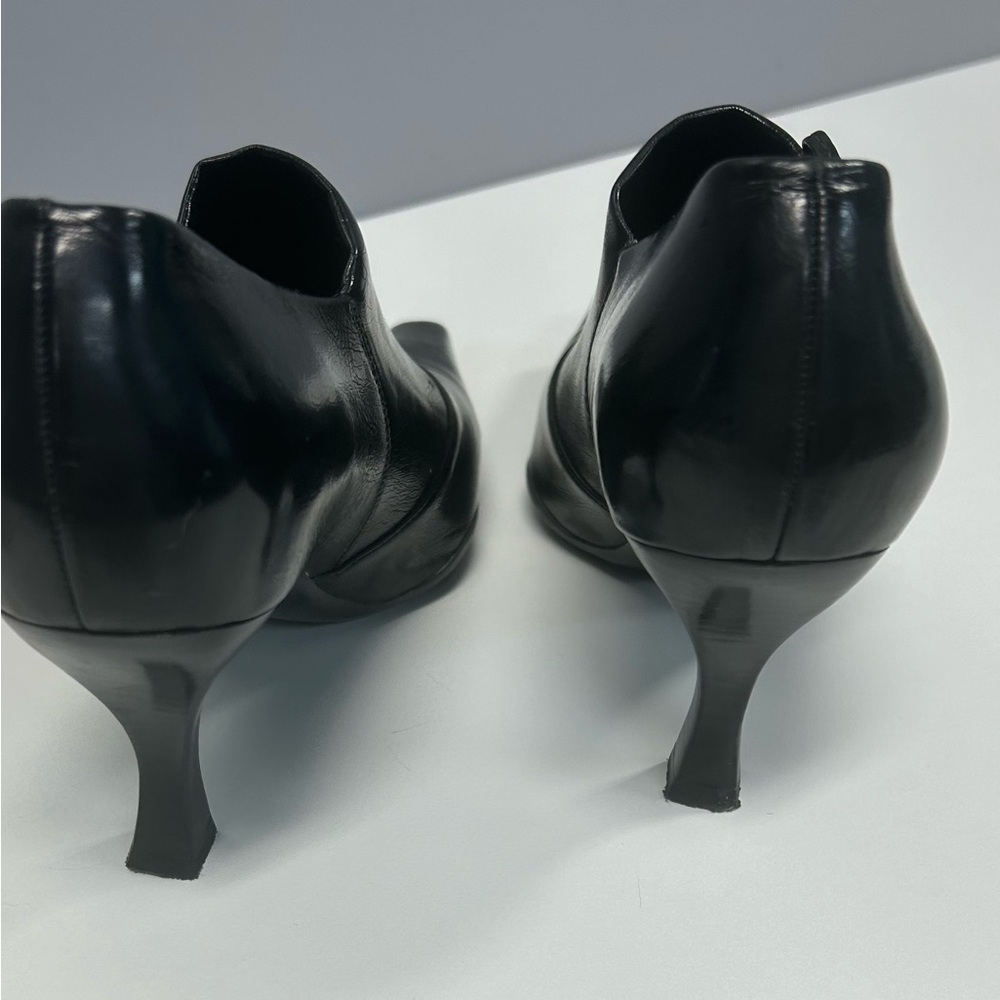 Franco Sarto Ladonna Black-Petrol Str Napa , size 8M, leather pump heels - Picture 5 of 10